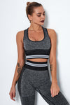 Knitted Stripe Seamless Sports Bra