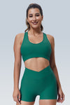 The V Ribbed Racerback Sports Bra