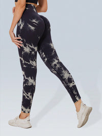 Tie Dye Back Stripe Scrunch Seamless Legging