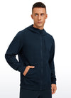 Cotton Terry Zip-up Jackets with Pockets