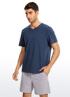 Pima Cotton Short Sleeve V Neck