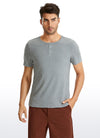 Pima Cotton Henley Short Sleeves