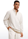 Fleece Lined Half Zip Sweatshirts Mock Neck